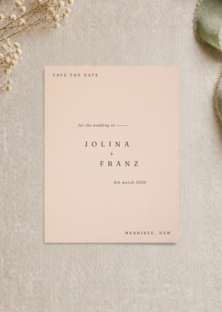 Amber Save The Date - Digital Printing design preview