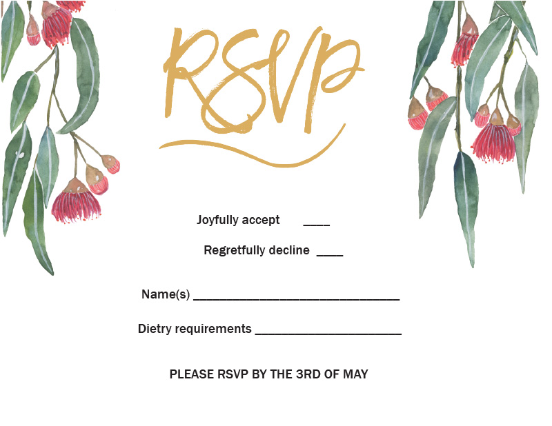 Golden Native - RSVP Cards