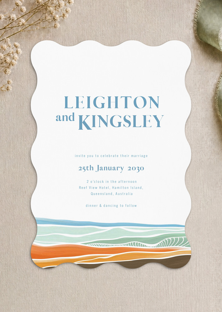 Groovy Waves - Wedding Invitations