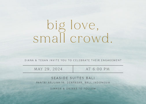 Coastal Seaside Engagement Invitations - Metallic Prints design preview