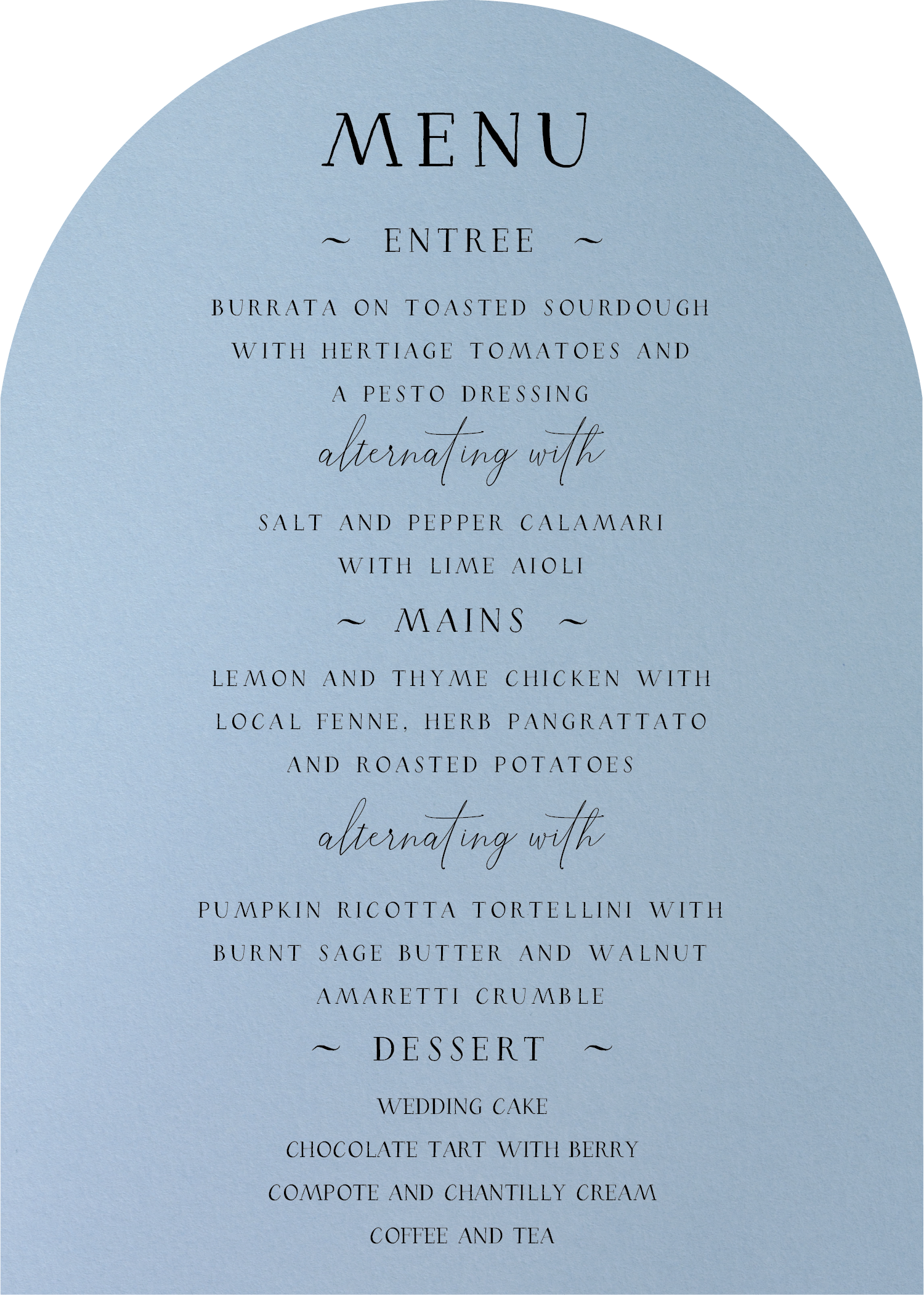 White Dandelion Wedding Menu - Digital Printing design preview