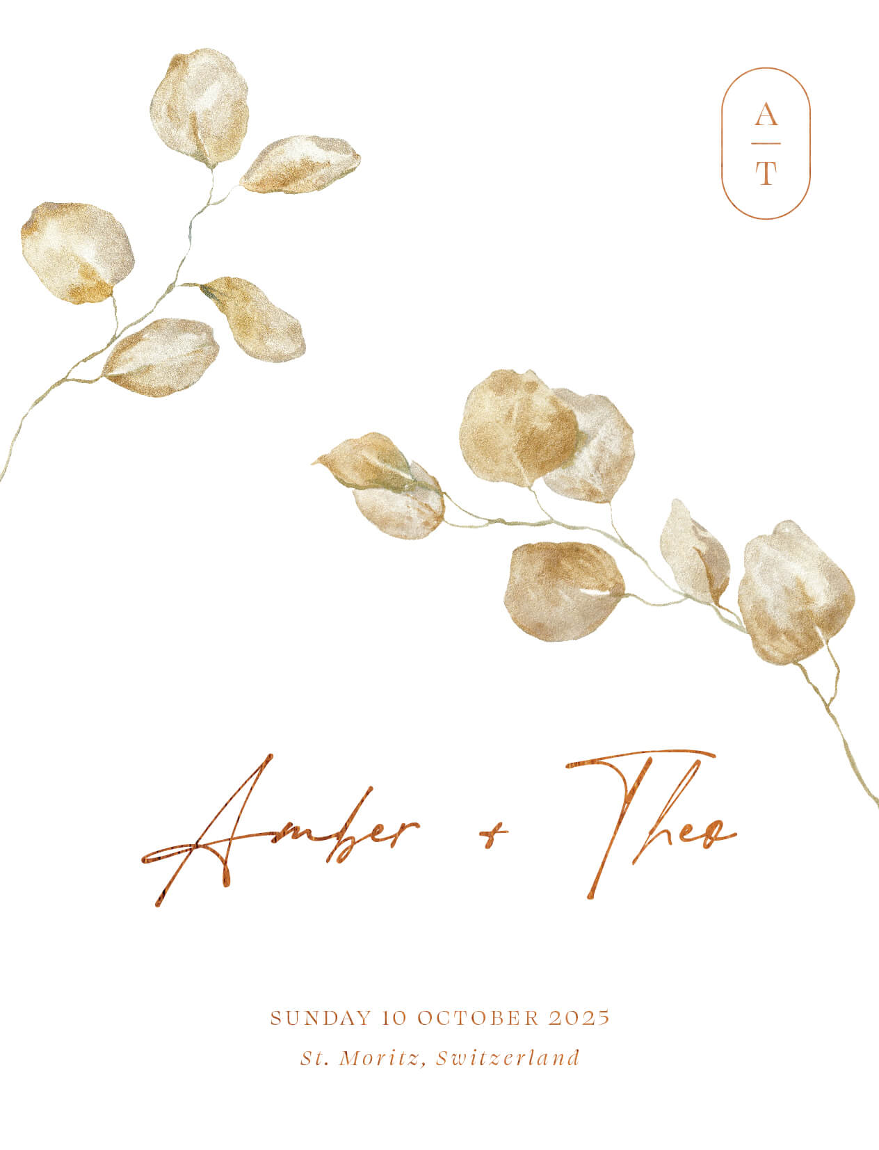 Winter Harmony Save The Date - Foil Stamp design preview