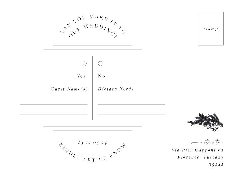 Edelweiss RSVP Cards - Digital Printing design preview