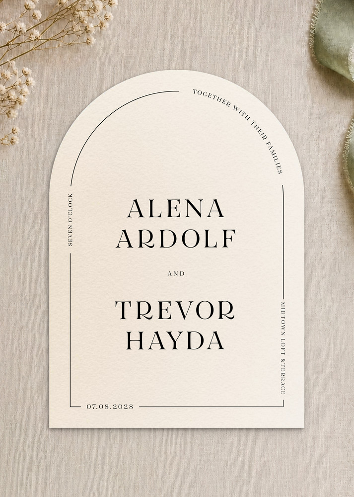 All Minimal Wedding Invitations - Digital Printing design preview
