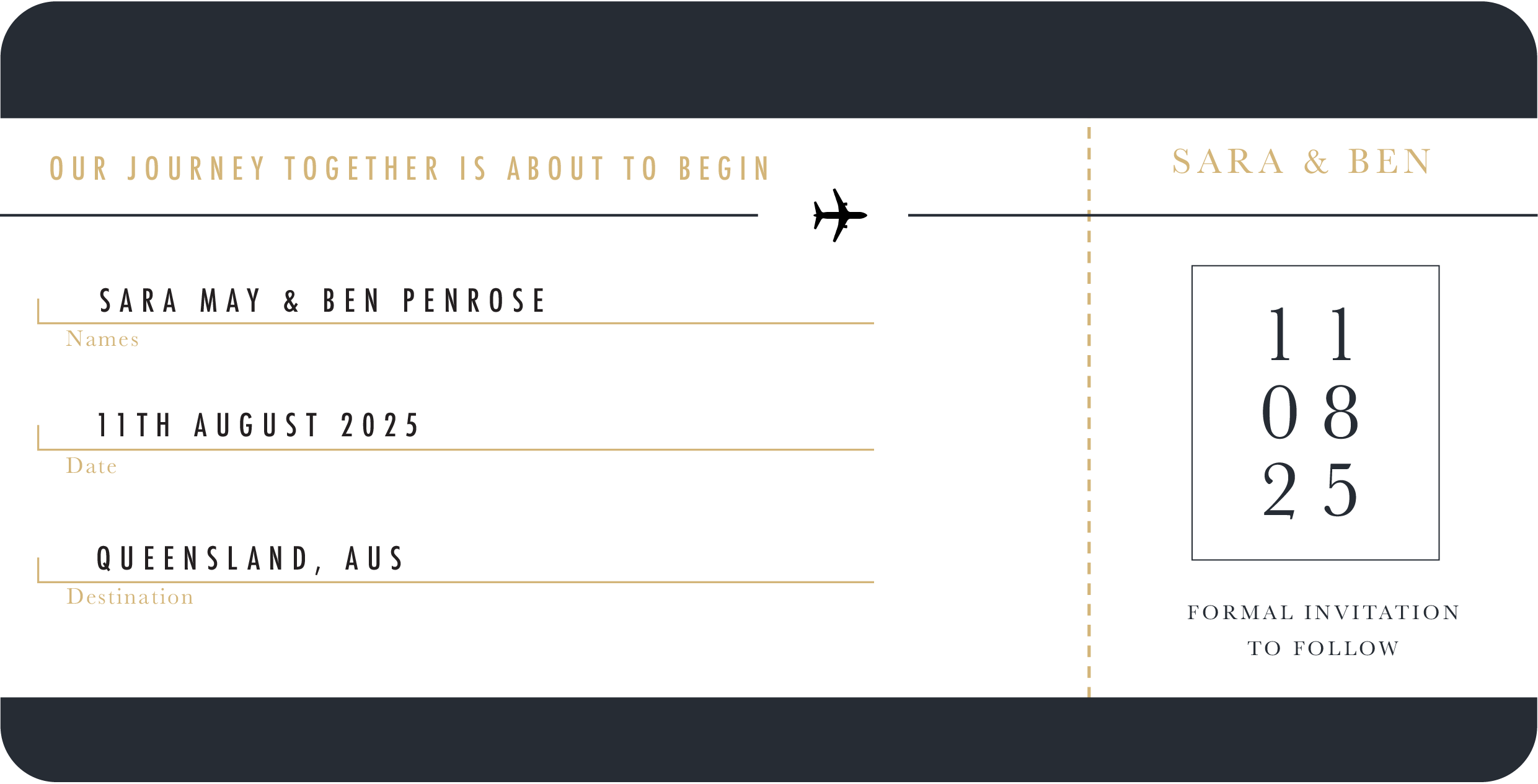Voyage Save The Date - Digital Printing design preview