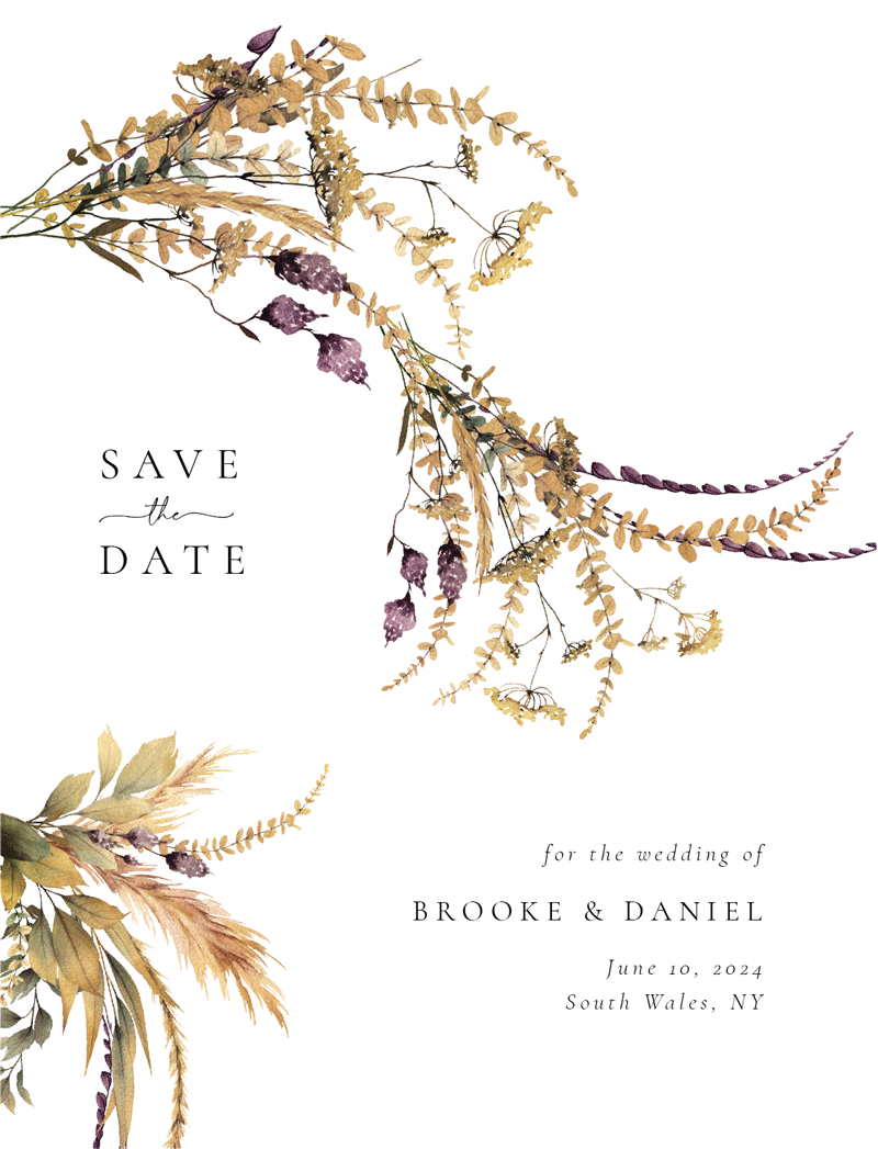 Autumn Bouqet - Save The Date