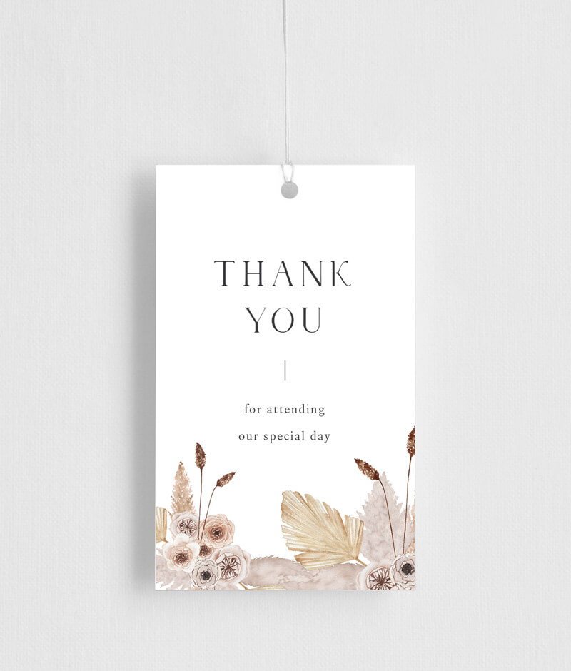 Rustic Pampas Gift Tags - Digital Printing design preview
