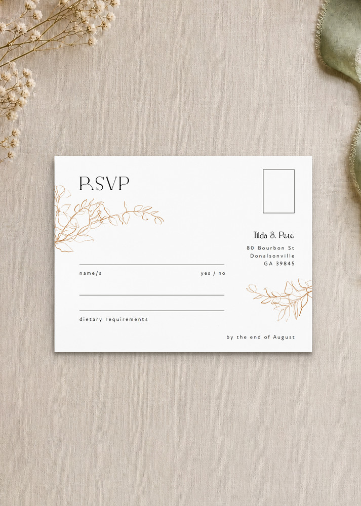 Autumn Shades - RSVP Cards