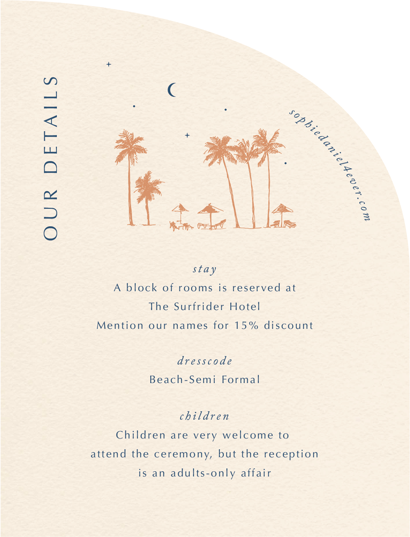 Summer Nights Information Cards - Digital Printing design preview