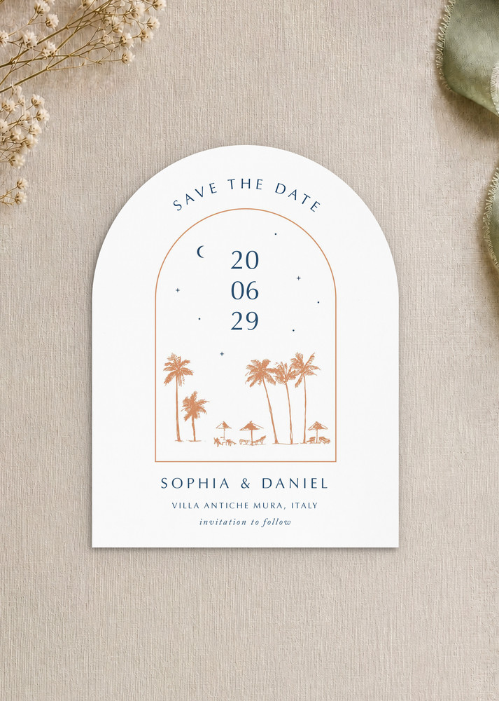 Summer Nights Save The Date - Digital Printing design preview