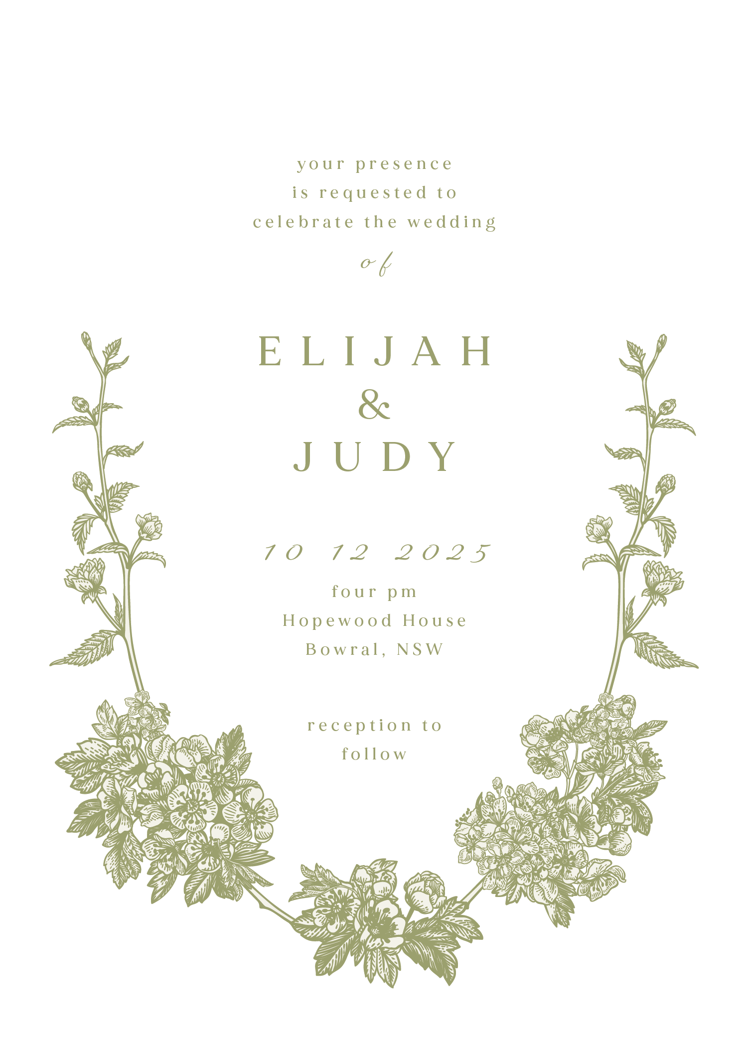 Visco Garden Wedding Invitations - Digital Printing design preview