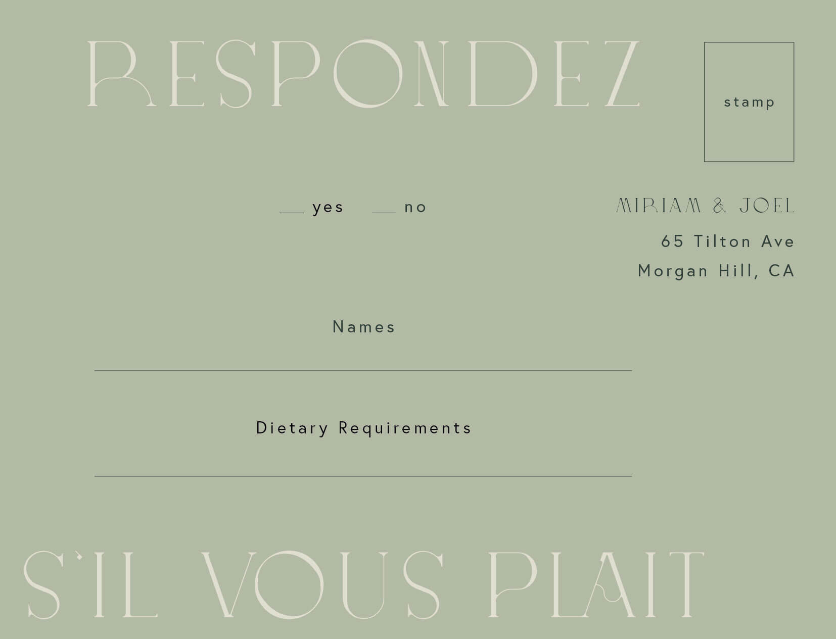 The Vow RSVP Cards - Digital Printing design preview