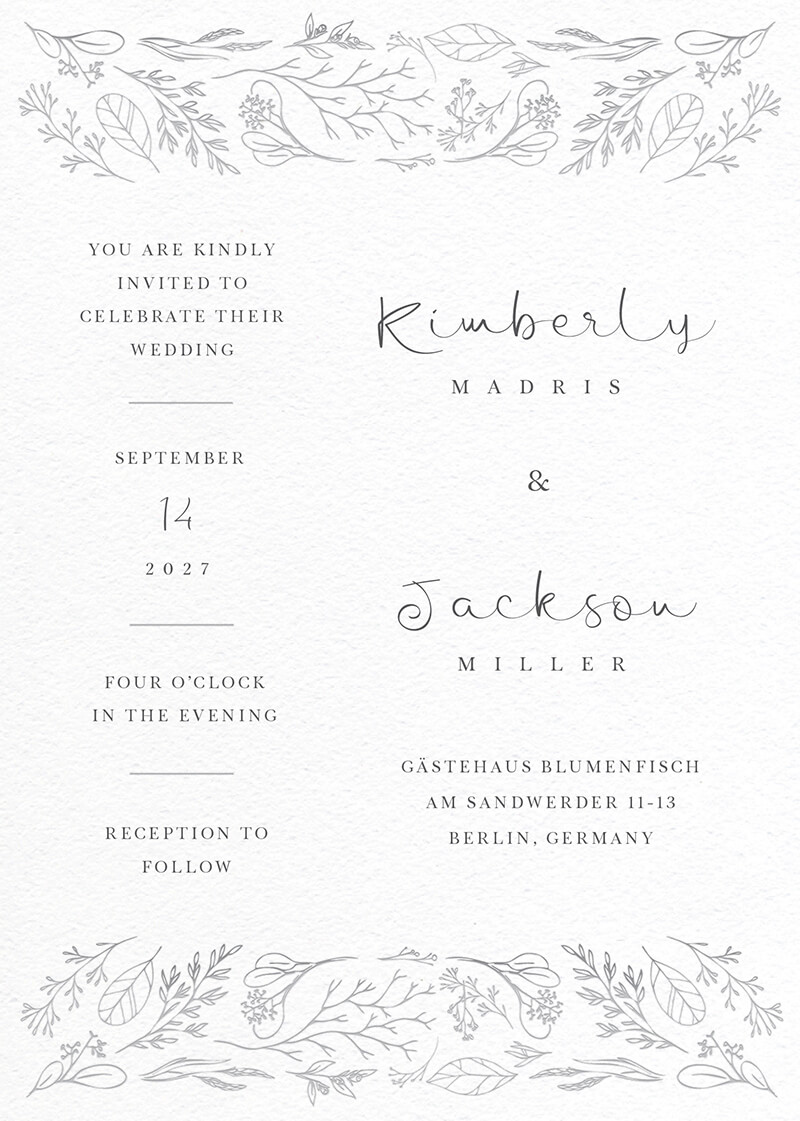 Rustic Botanical - Wedding Invitations