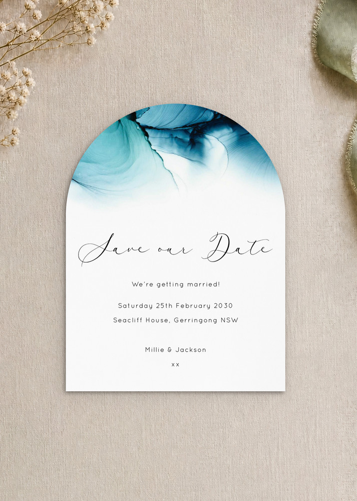 Cerulean Save The Date - Digital Printing design preview