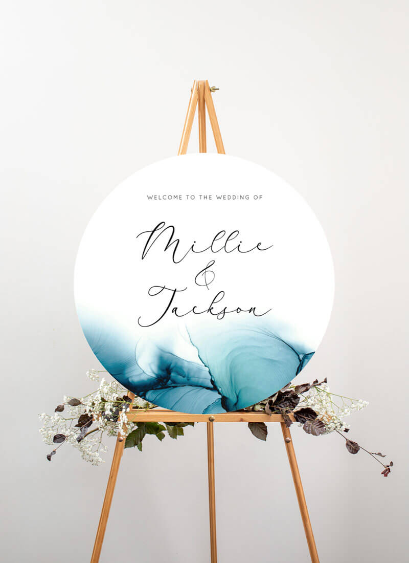 Cerulean Wedding Signs - Digital Printing design preview