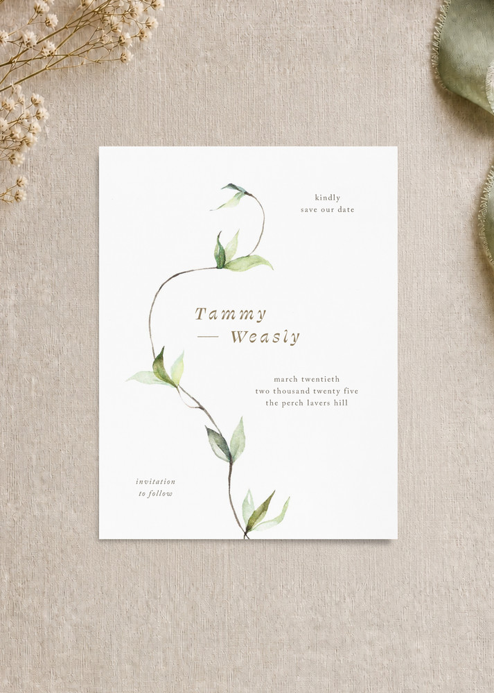Delicate Leaves - Save The Date