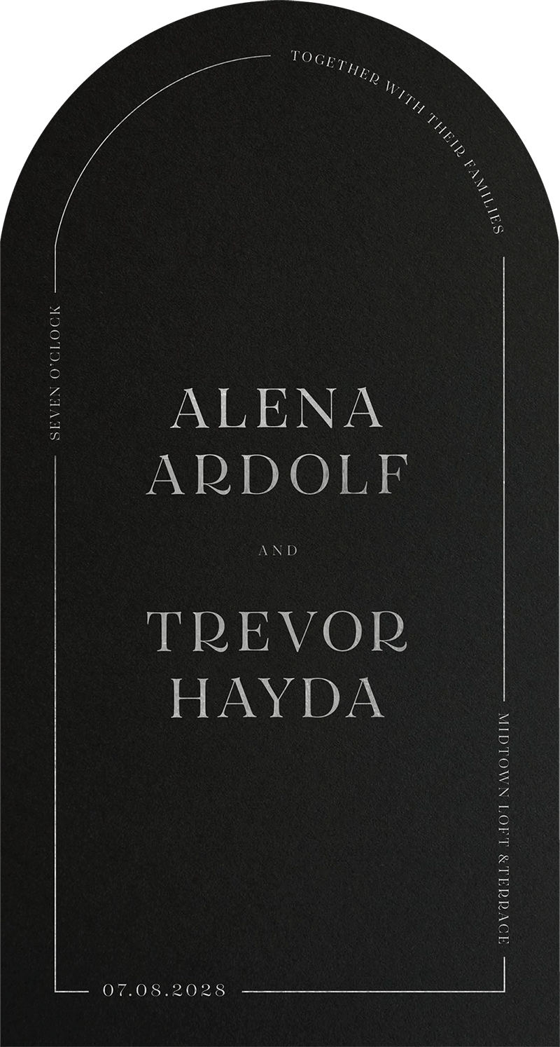 All Minimal Wedding Invitations - Colour Stock + Foil design preview