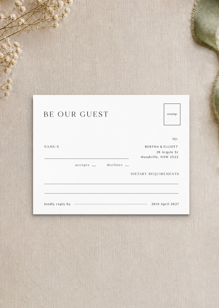 Tuscany RSVP Cards - Digital Printing design preview