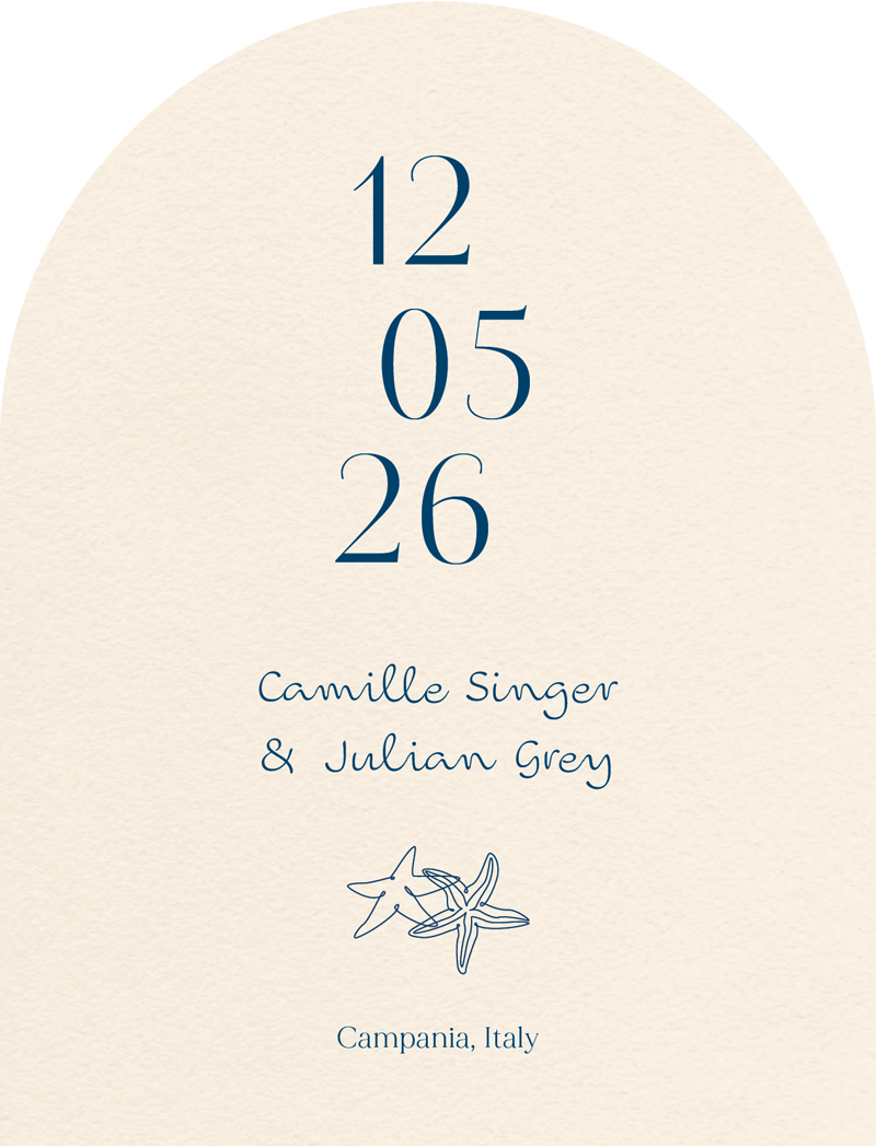 Sandy Shore Save The Date - Digital Printing design preview