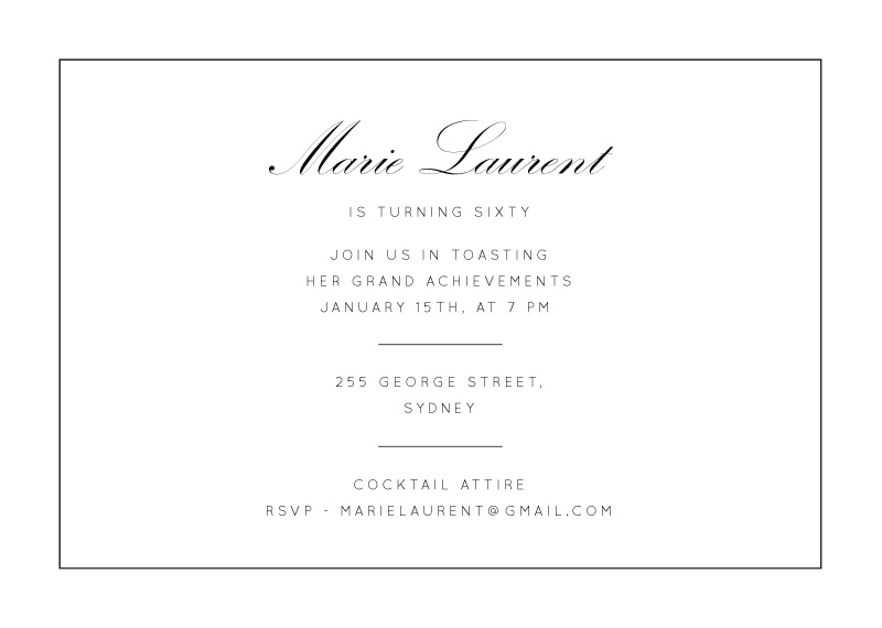 Cheers Birthday Invitations - Letterpress design preview