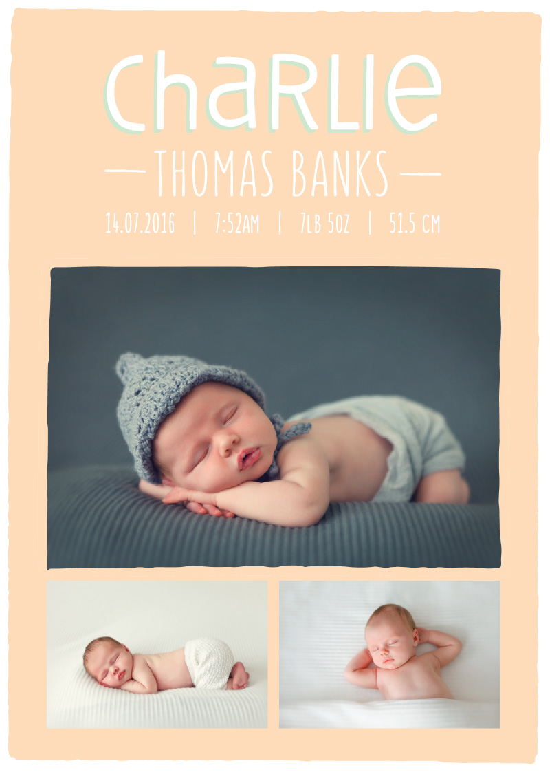 Tiny Yawns Baby Announcements - Digital Printing design preview