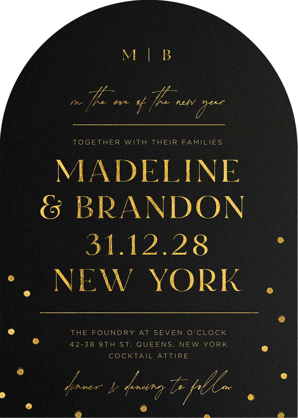 Celebrate In Style Wedding Invitations - Colour Stock + Foil design preview