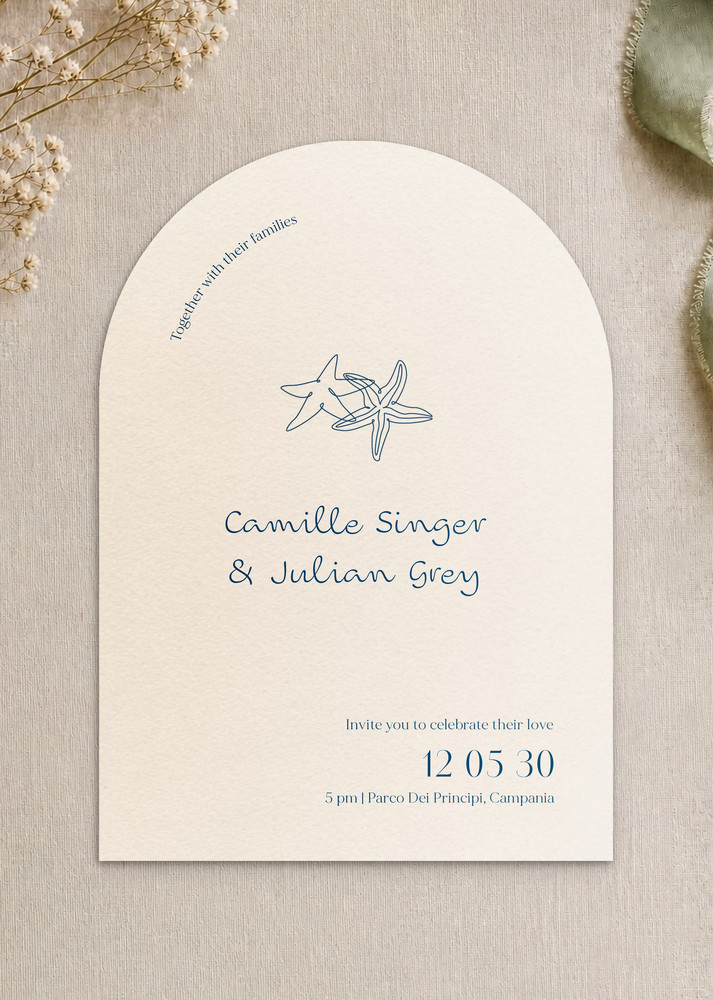 Sandy Shore Wedding Invitations - Digital Printing design preview