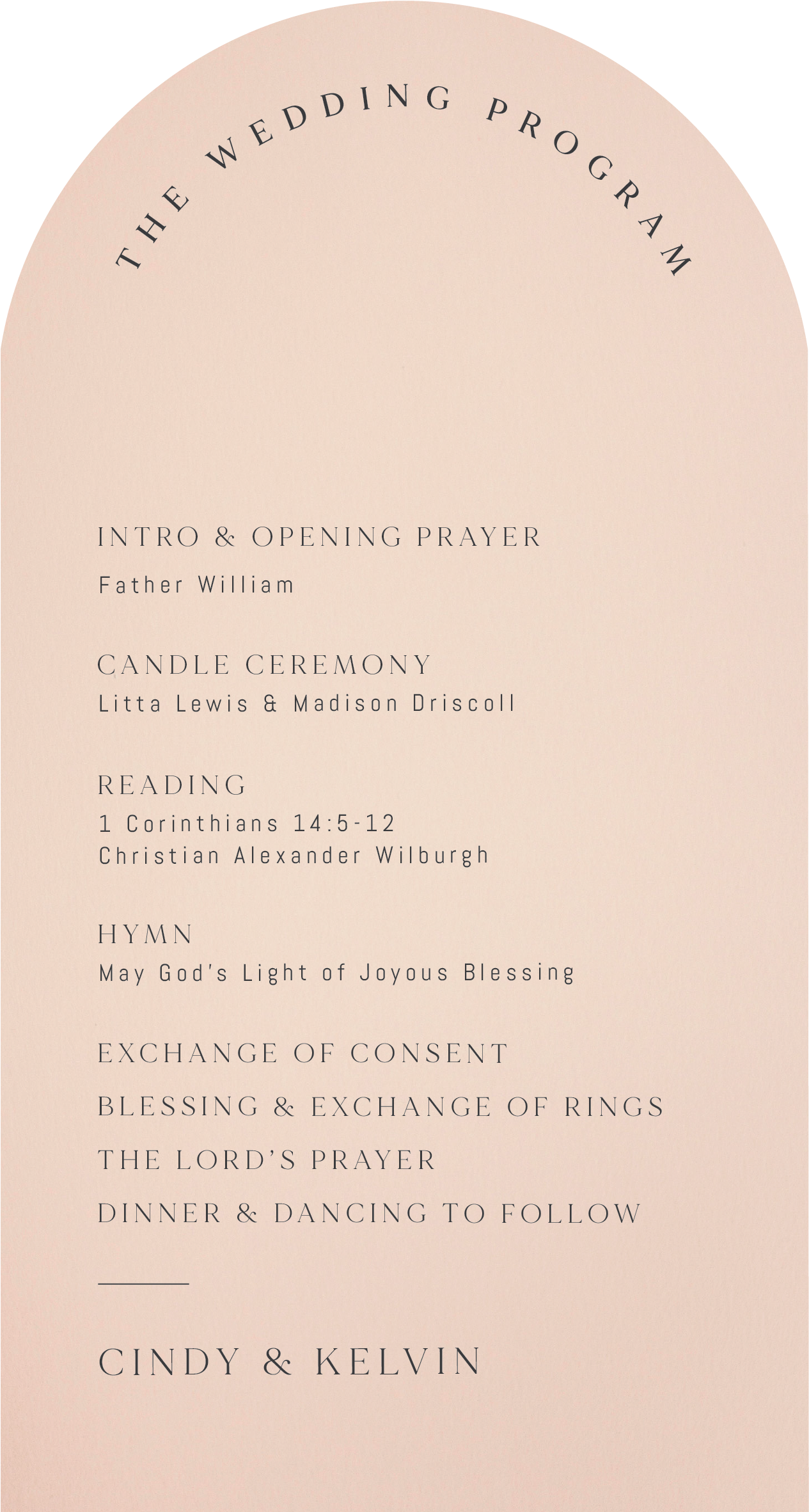 Minimalisme Wedding Programs - Digital Printing design preview