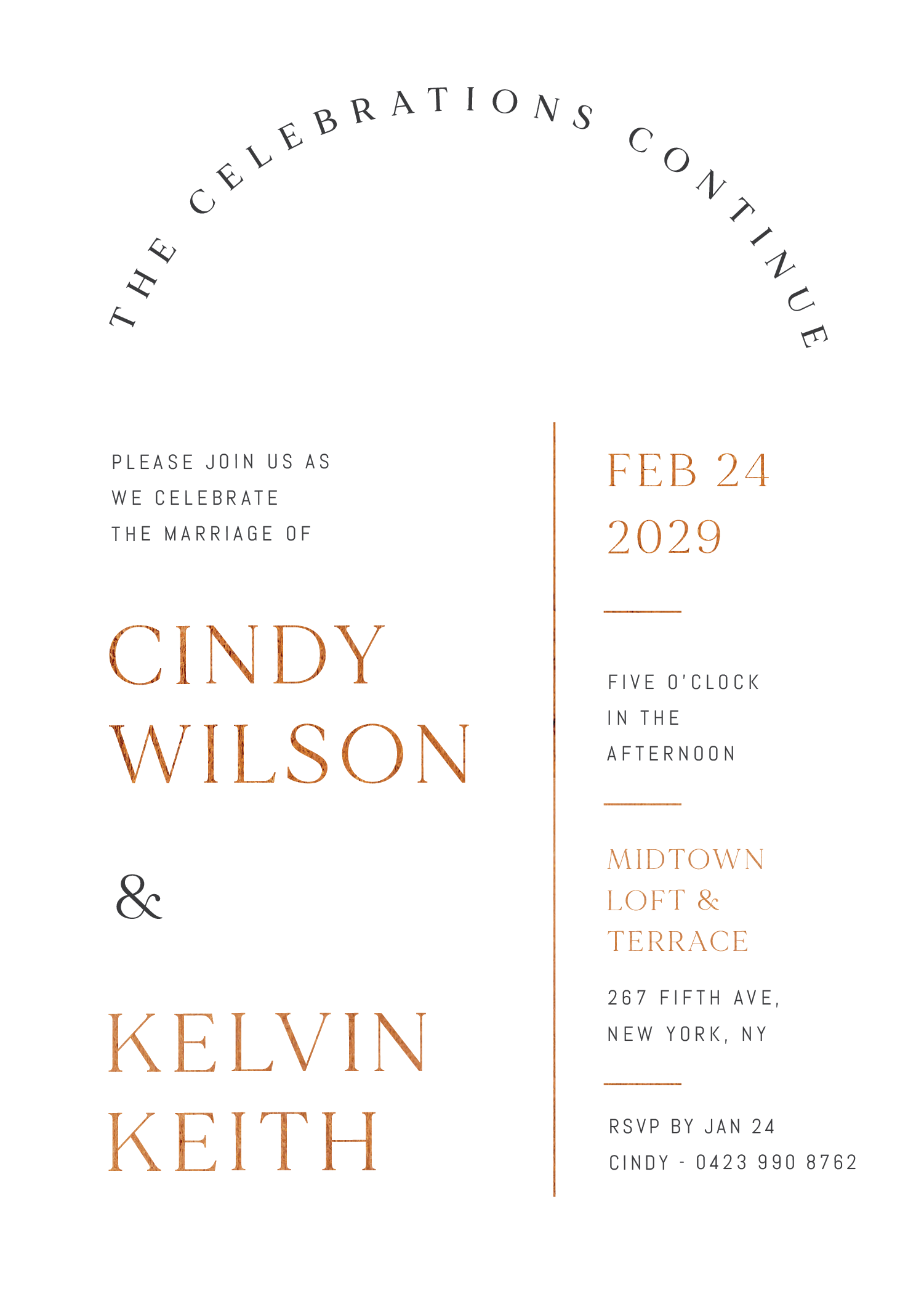 Minimalisme - Wedding Invitations