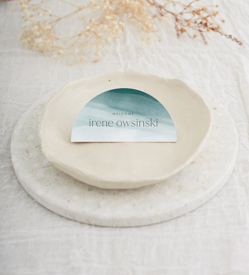 Coastal Seaside Wedding Place Cards - Digital Printing design preview
