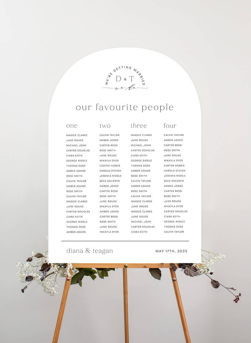 Coastal Seaside Wedding Seating Chart - Digital Printing design preview