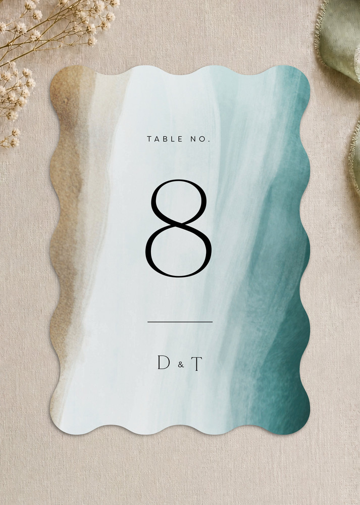Coastal Seaside Table Numbers - Digital Printing design preview