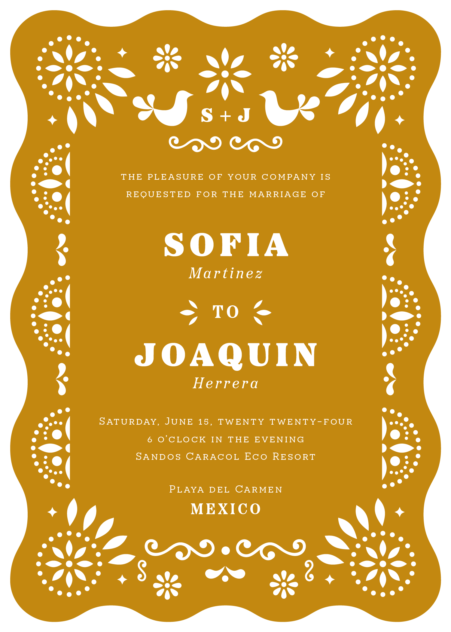 Paloma Wedding Invitations - Digital Printing design preview