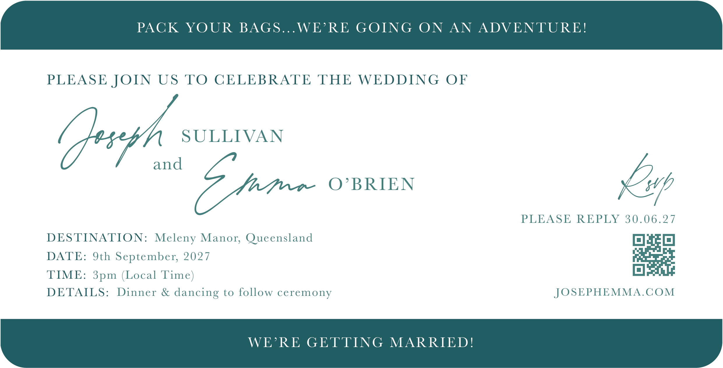 Resort Love Wedding Invitations - Digital Printing design preview