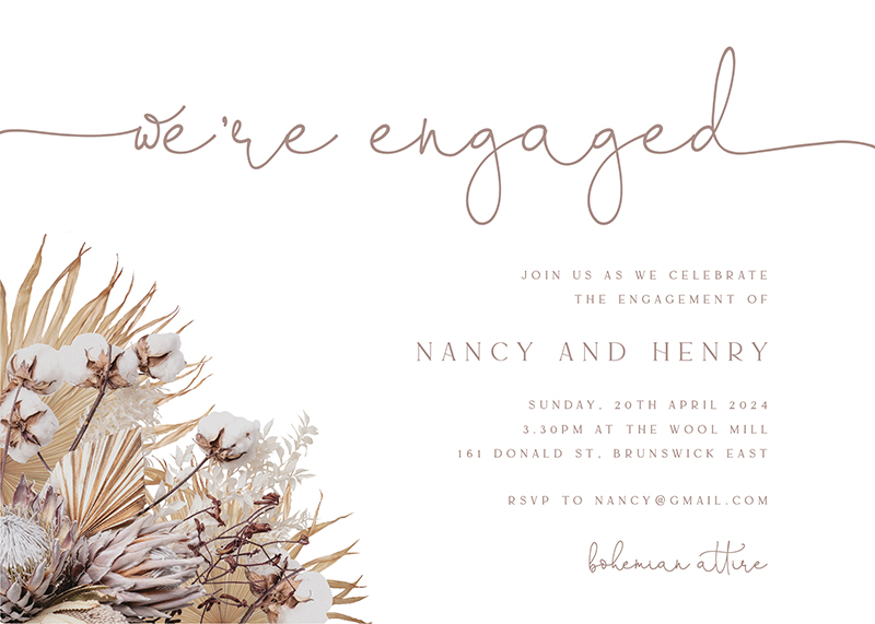 Love Garden - Engagement Invitations