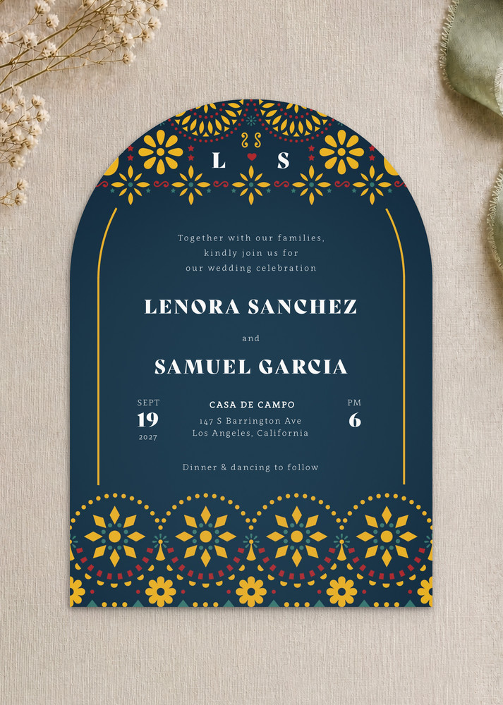 Mexicanus Art Wedding Invitations - Digital Printing design preview