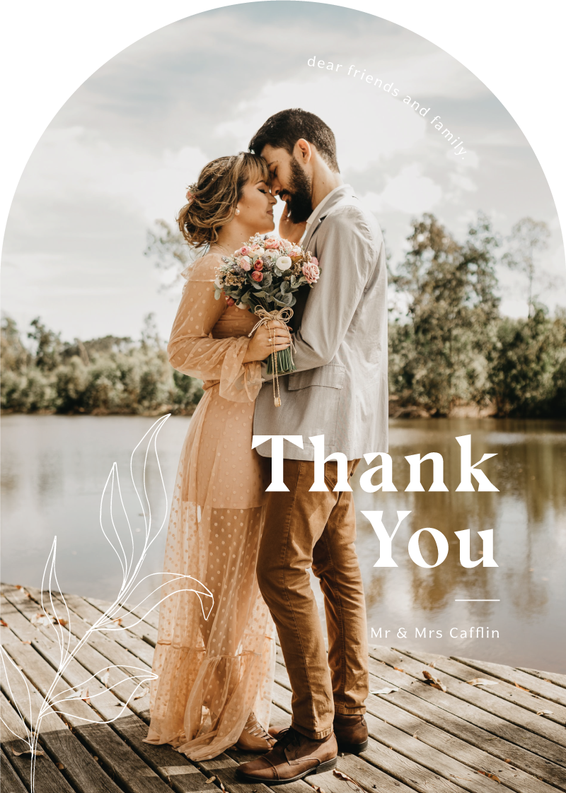 Verdure Wedding Thank You Cards - Digital Printing design preview