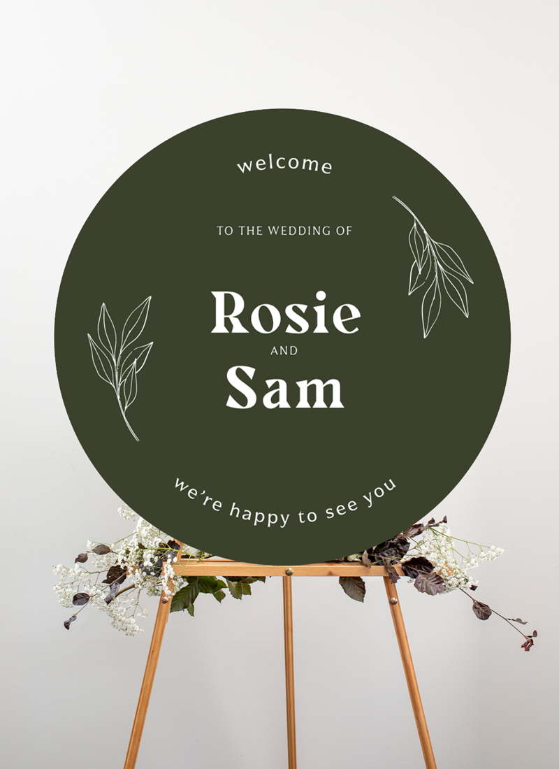 Verdure Wedding Signs - Digital Printing design preview