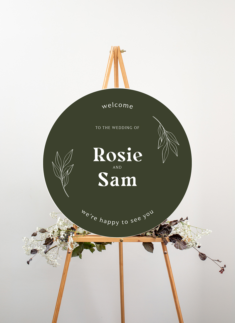 Verdure Wedding Signs - Digital Printing design preview