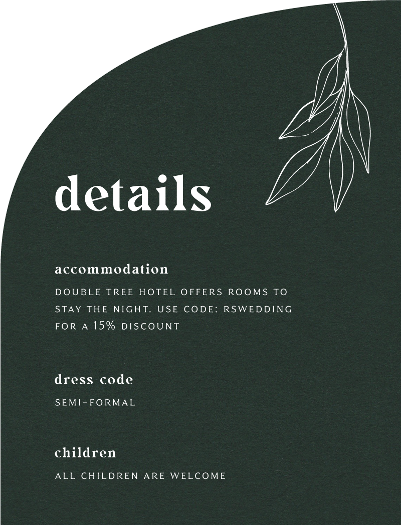 Verdure Information Cards - White Ink design preview
