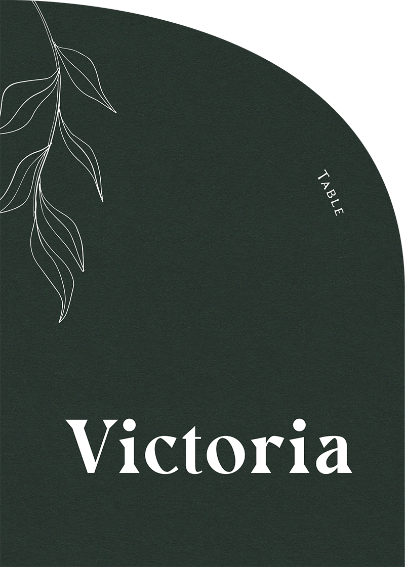 Verdure Table Numbers - White Ink design preview