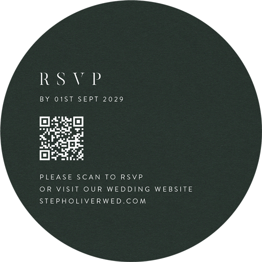 White Garden RSVP Cards - White Ink design preview