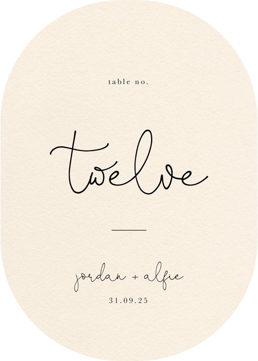 Liv Table Numbers - Digital Printing design preview