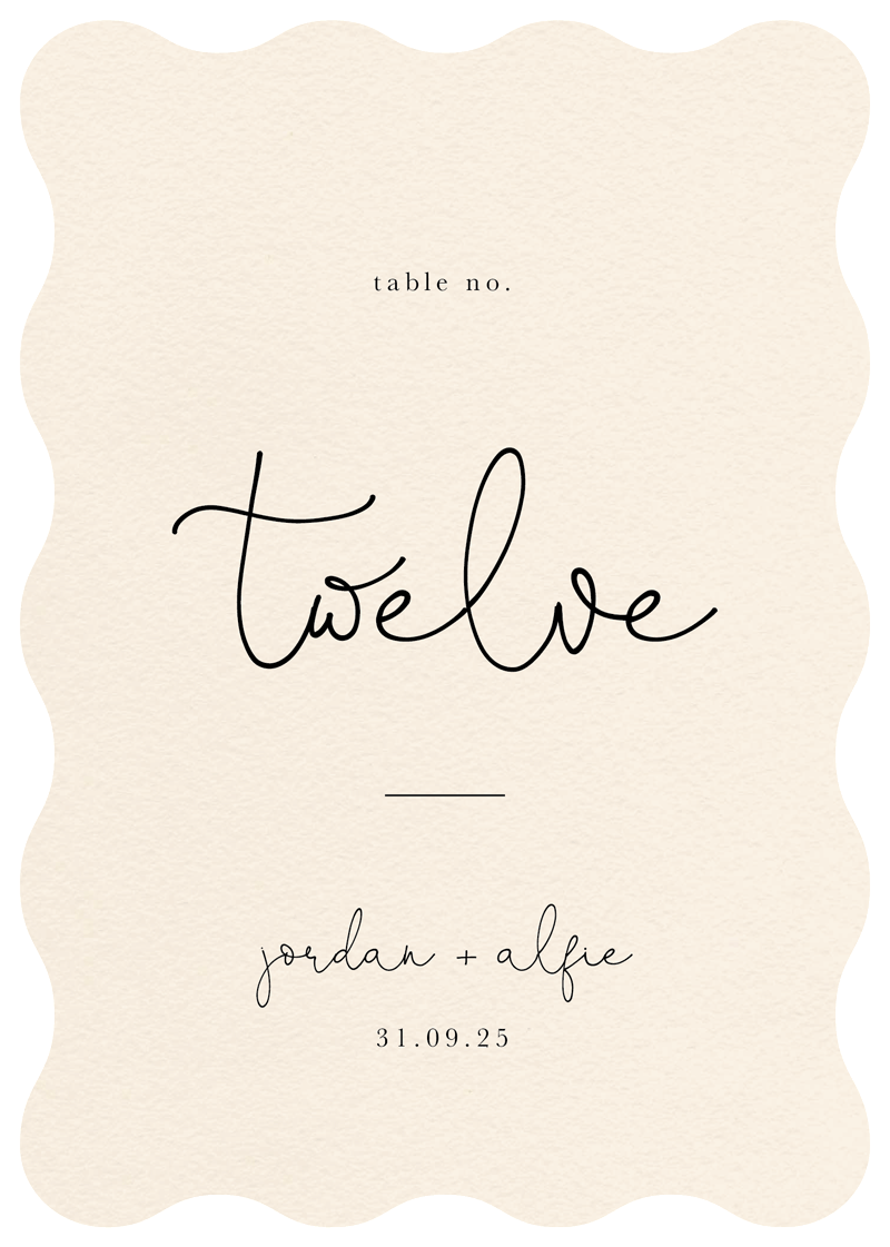 Liv Table Numbers - Digital Printing design preview