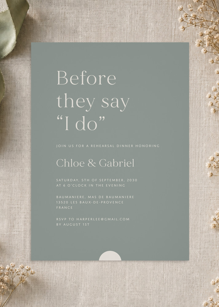 Oliva - Wedding Rehearsal Invitations
