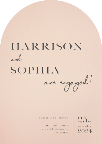 Smoke Engagement Invitations - Digital Printing design preview