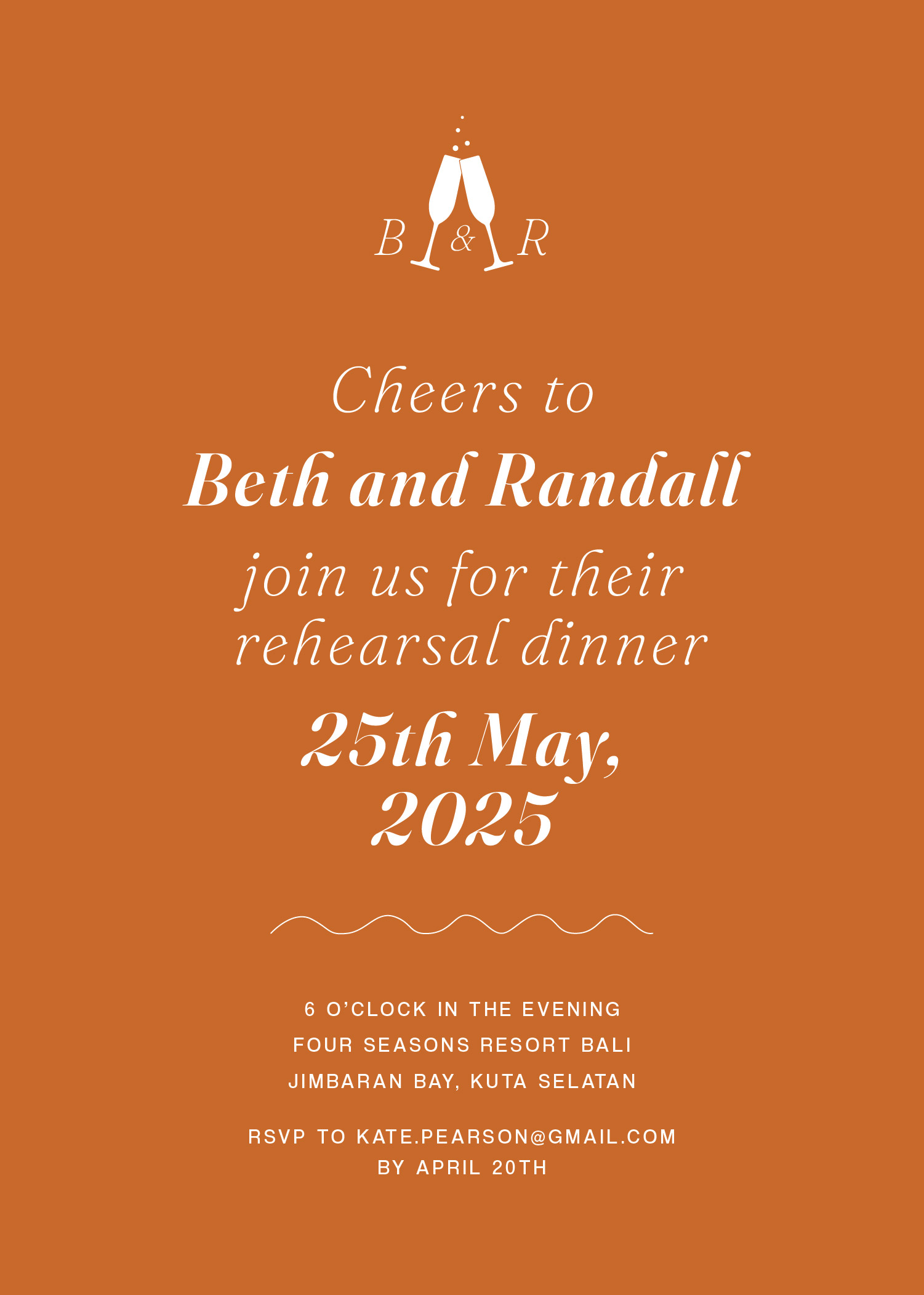 Island - Wedding Rehearsal Invitations