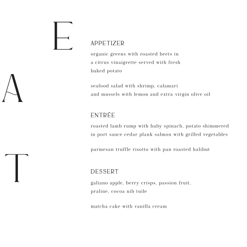 Marion Wedding Menu - Digital Printing design preview