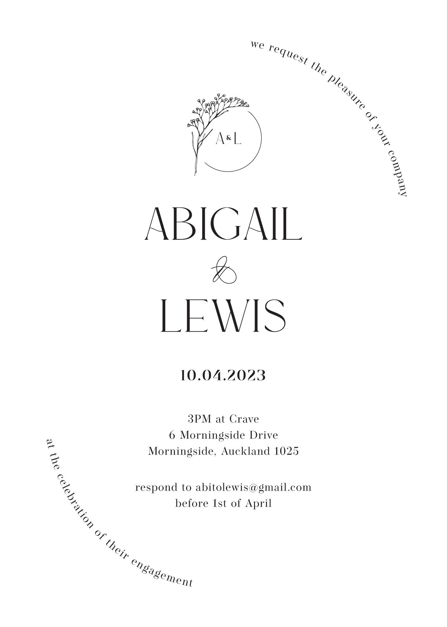 Marion - Engagement Invitations
