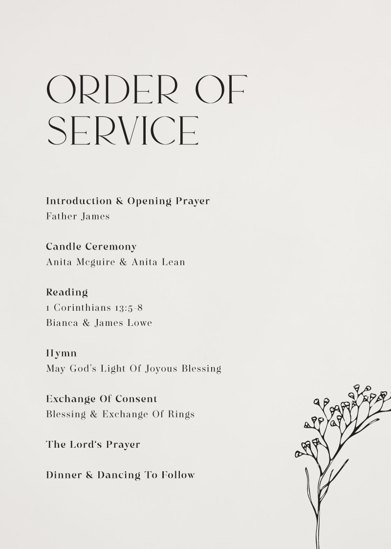 Marion Wedding Programs - Digital Printing design preview